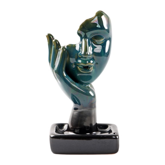 Baoblaze Backflow Incense Burner Figurine Decorative Ceramic Waterfall Incense Holder for