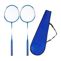 Baoblaze Badminton Rackets 1 Pair Badminton Racquets for Lawn Indoor Outdoor Practice Blue