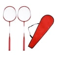 thumbnail image 1 of Baoblaze Badminton Rackets 1 Pair Badminton Racquets for Lawn Indoor Outdoor Practice Red, 1 of 8