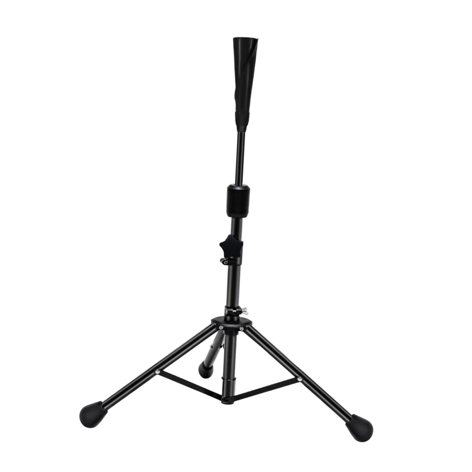 Baoblaze Baseball Batting Tee Accessories Professional Adjustable Height Comfortable Grip Black