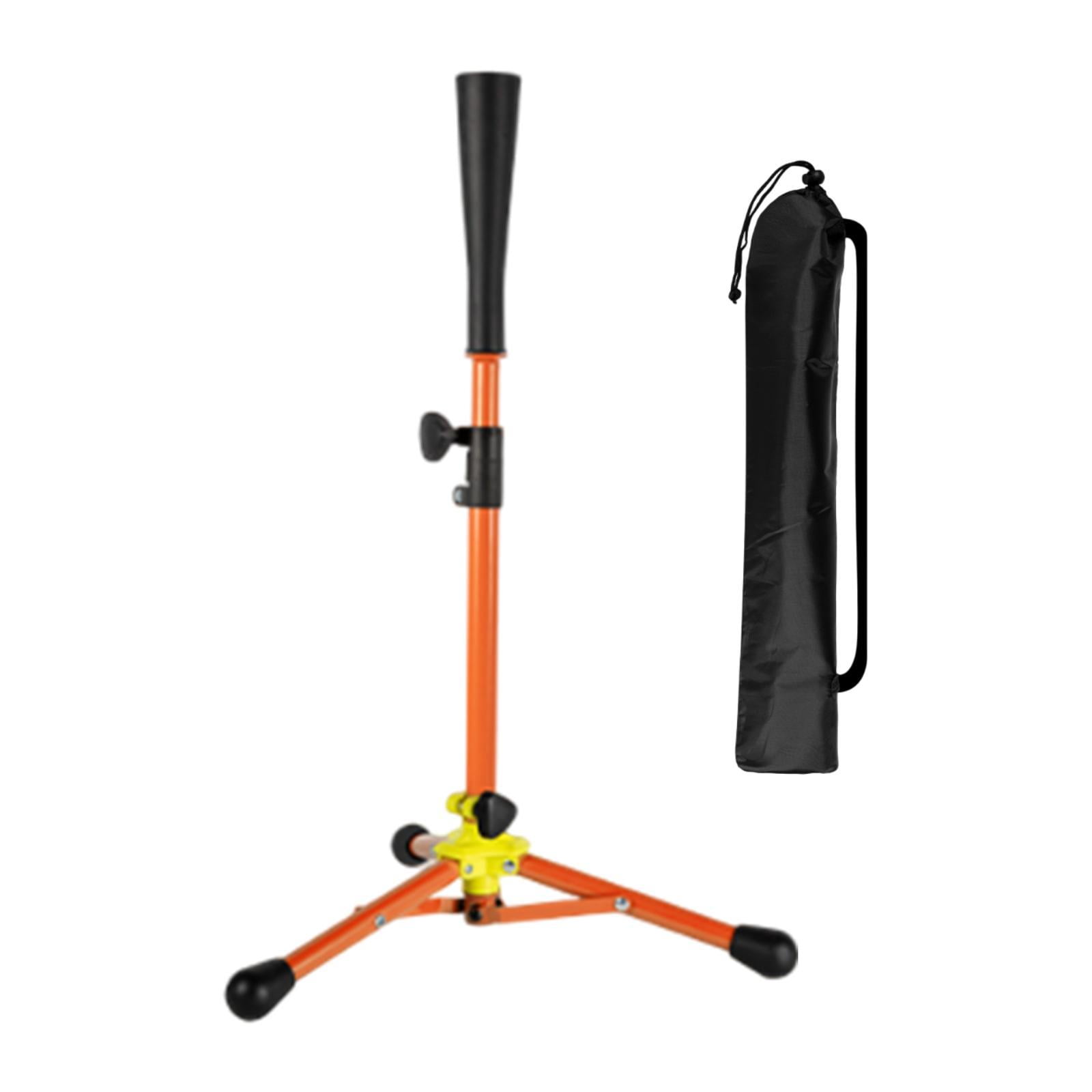 Baoblaze Baseball Tee Batting Tee Stable Holder Equipment with Storage Bag Trainer Tripod Orange
