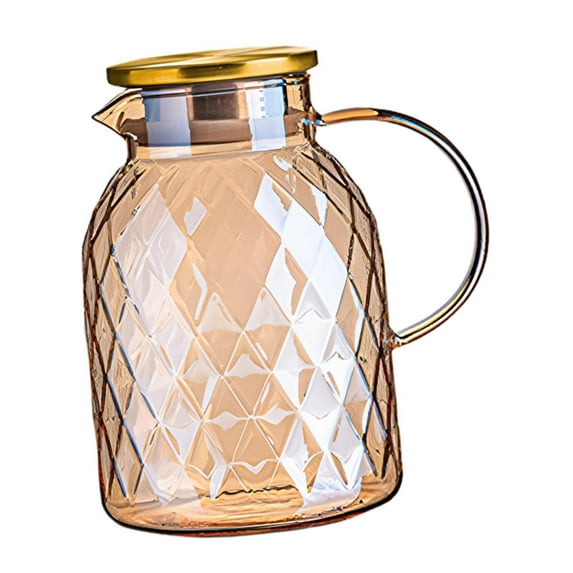 Baoblaze Beverage Pitcher 1.8L and Lid Antifall Cafe Beverage Carafe Fridge Juice Jug