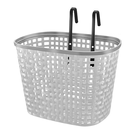 Baoblaze Bike Basket Front Decor Cycling Basket Trendy Practical Front Basket Handlebar Basket for Riding Parks Picnics Street Gray