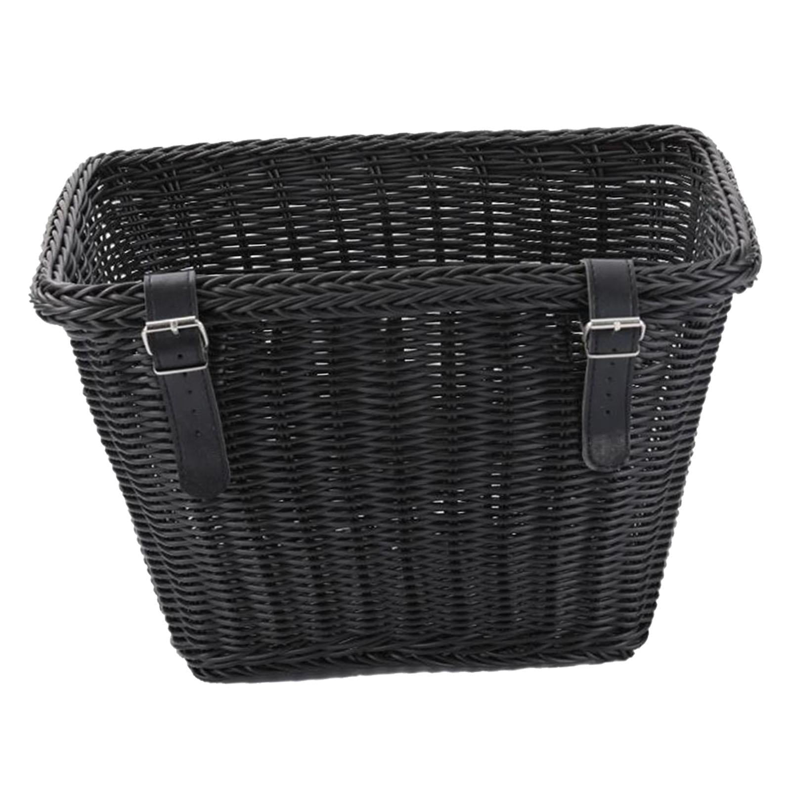Baoblaze Bike Basket Large Capacity Portable Front Basket Accessories Black