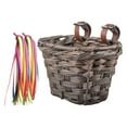 thumbnail image 1 of Baoblaze Bike Basket with 2 Straps Carrier Basket for Sports Cycling Shopping Dark Brown, 1 of 8