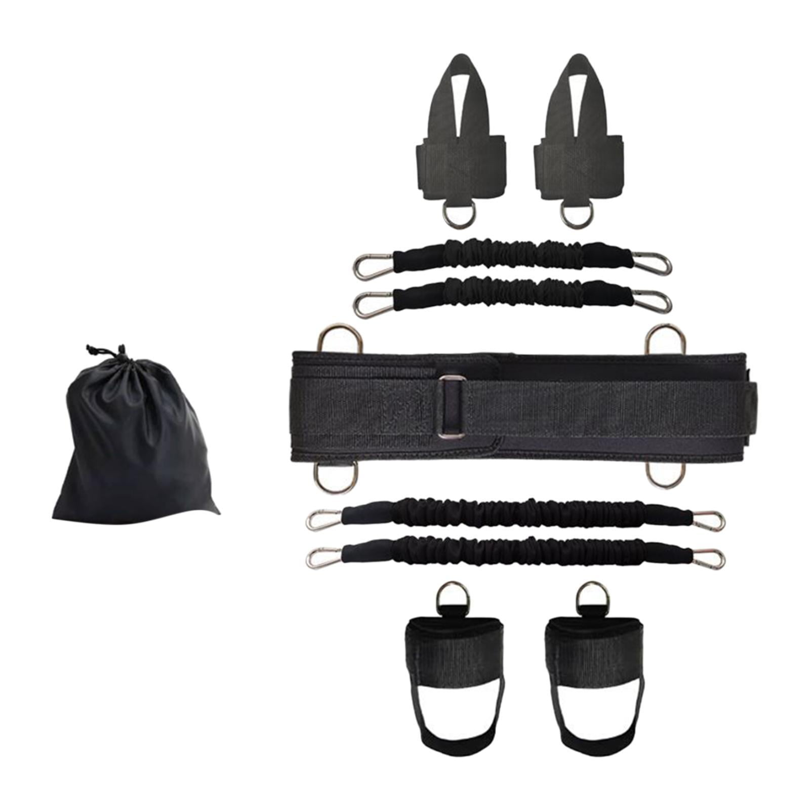 Baoblaze Boxing Resistance Bands Exercise Bands for Men Women with Storage Bag Jump Trainer Speed Agility Training Tool for Taekwondo Black