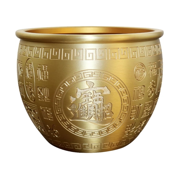 Baoblaze Brass Feng Shui Bowl Cornucopia Bowl for Office Housewarming Gift Home Decor Precisely carved