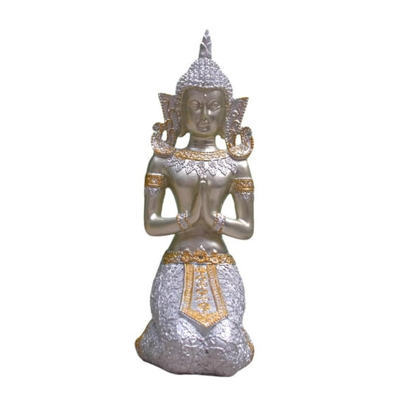 Baoblaze Buddha Statue Decorative Artwork Thai Buddha Figurine for Table Home Cabinet