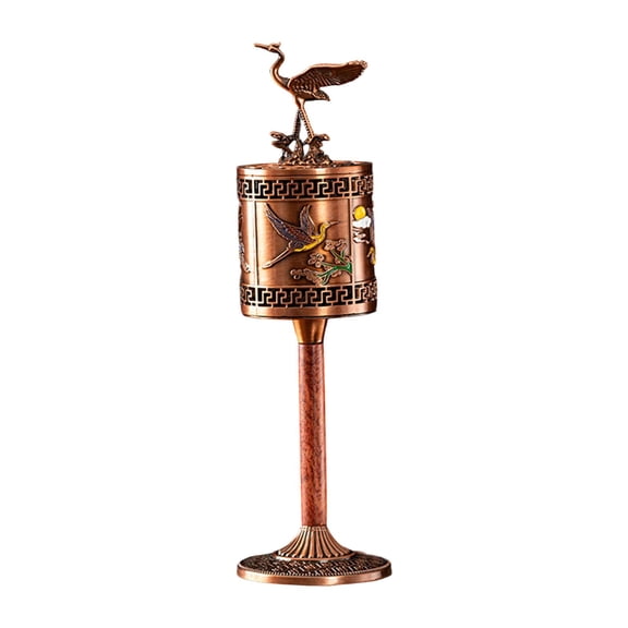 Baoblaze Burner Holder for Cone/Coil Decorative with Lid Censer Small for Home Bookshelf Copper