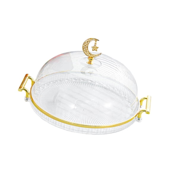 Baoblaze Cake Stand,Tabletop Display Stand with Lid,Pastry Display Serving Platter,Multifunctional Desert Serving Plate for Cheesecake Clear S