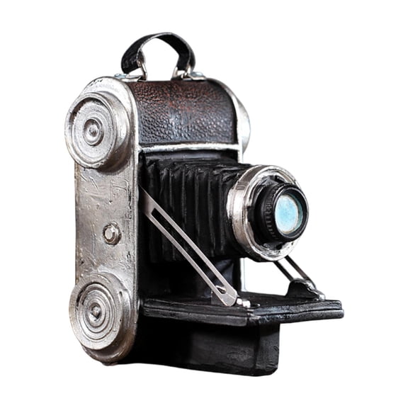 Baoblaze Camera Statue Model Craft Unique Ornament Home Decor Resin Creative Retro Design 11cmx16cm