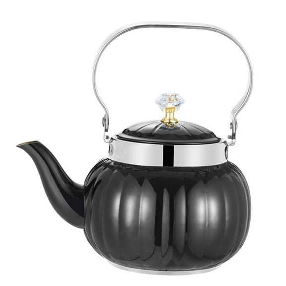 Baoblaze Camp Tea Coffee Pot Pumpkin Shape Stovetop Tea Kettle for Restaurants Indoor