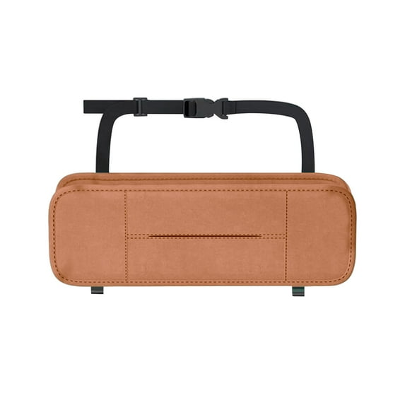 Baoblaze Car Back Seat Organizer 2 Cup Holder Detachable Universal Backseat Organizer brown
