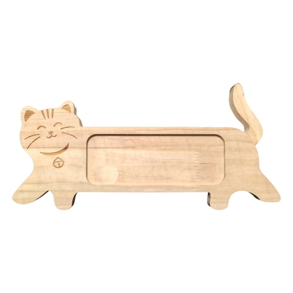 Baoblaze Cat Theme Photo Frame Ornament Tabletop Display Holder for Office Home Table Men Running Cat