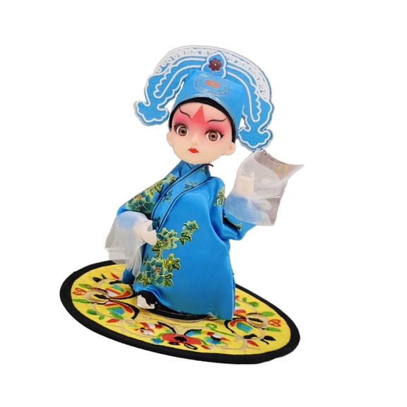 Baoblaze Chinese Doll Statue Artwork Opera Sculpture for Bookshelf Indoor Desk
