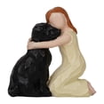 thumbnail image 1 of Baoblaze Christmas Statue Artwork Resin Figurine for Desktop Housewarming Living Room Girl and Dog, 1 of 8