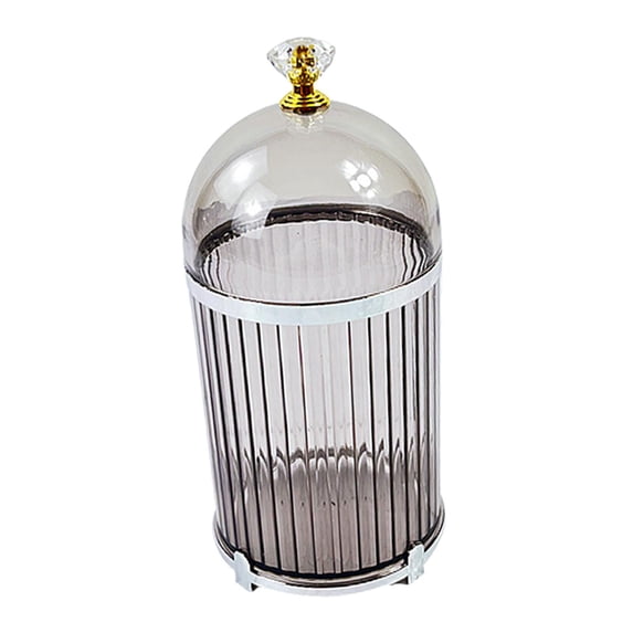 Baoblaze Clear Storage Jar Modern Kitchen Fruit Fork Holder for Party Home Restaurant smoke gray