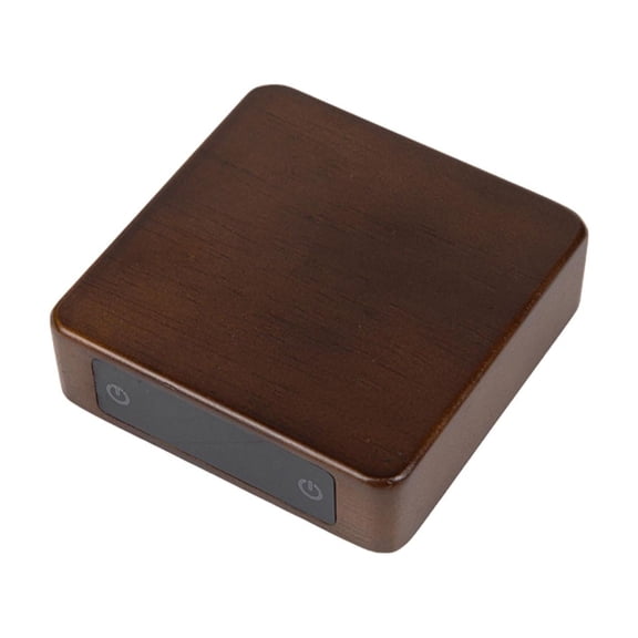 Baoblaze Coffee Scale Wood Food Scale Electronic Scale LED Rechargeable Digital Scale dark brown