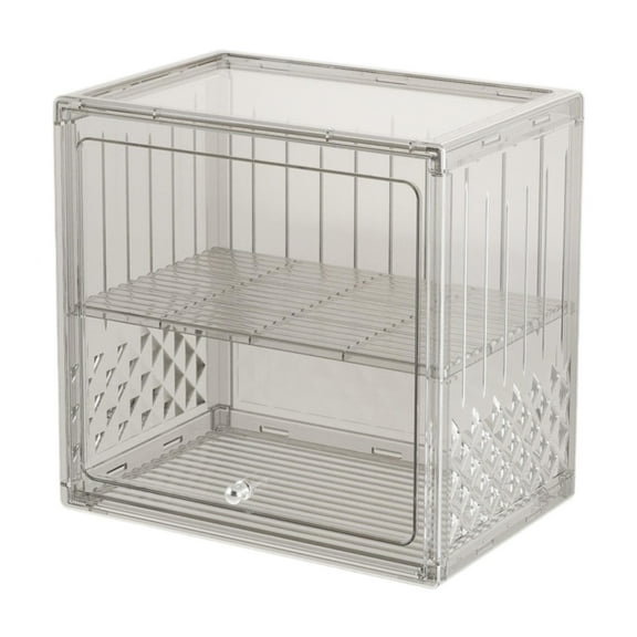 Baoblaze Coffee Tea Cup Storage Box Display Case for Figures Transparent Sturdy Bread Bin