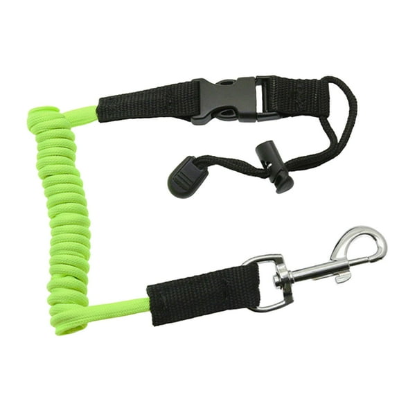 Baoblaze Coiled Lanyard Rope Bungee Cord Tool Tether Leash Boating Leash Green