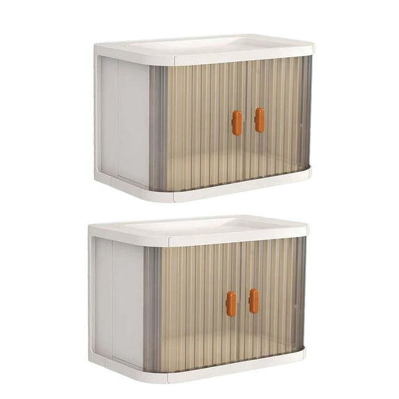 Baoblaze Collapsible Storage Bins Stackable Mini Multifunction Foldable Desktop Organizer 2pcs