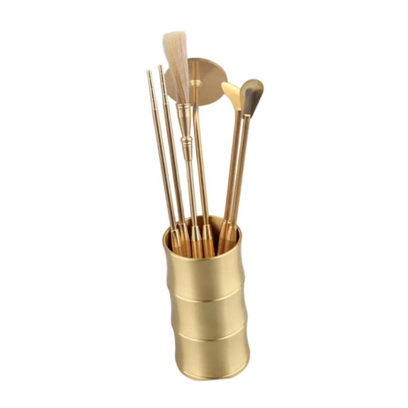 Baoblaze Copper Incense Making Kit Censer Tool Set Introductory Ash Press, Incense Brush,