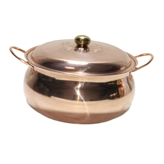 Baoblaze Copper Soup Pot Composite Bottom Stockpot for Induction Cooker Party Camping 22cm