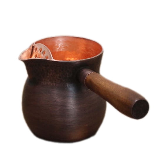 Baoblaze Copper Tea Kettle Tea Maker Handmade with Side Handle Small Teapot 300-350ml 310ml