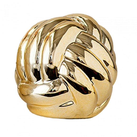 Baoblaze Decorative Knot Pillow, Knot Ball Pillow Figurine, Ceramic Round Knot Pillow for Gold