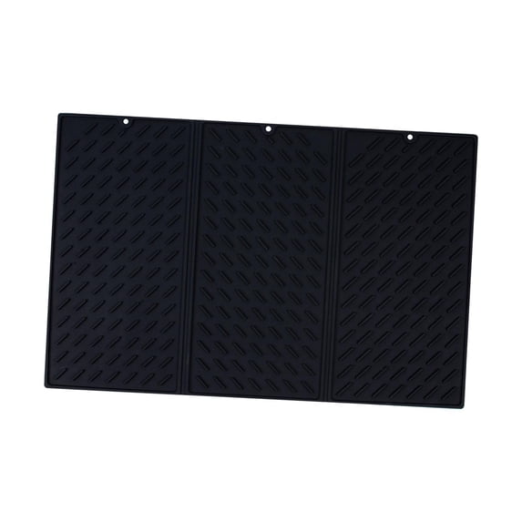 Baoblaze Dish Drying Mat Hot Pot Holder Dry Fast Easy Clean Utensil Drying Board Draining black