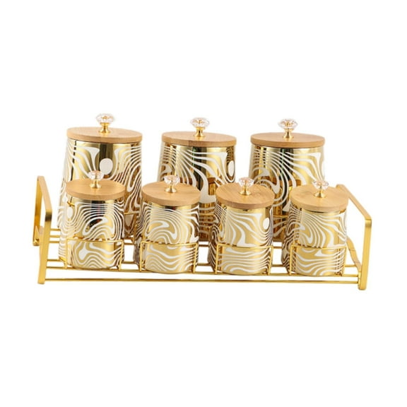 Baoblaze Divided Dried Fruit Plates Dry Food Container Elegant Ceramic Jars with Lids for