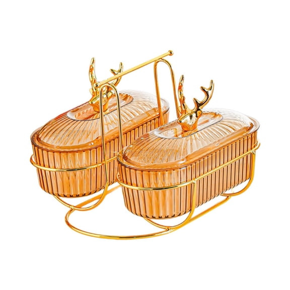 Baoblaze Divided Serving Platter, Reusable, Compact Serving Platter, Sturdy Container for Amber