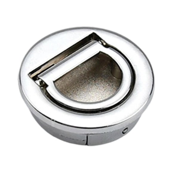 Baoblaze Door Pull Handle Recessed Pull Handle Concealed Door Pull Handle Flush Ring Pull Glossy Silver