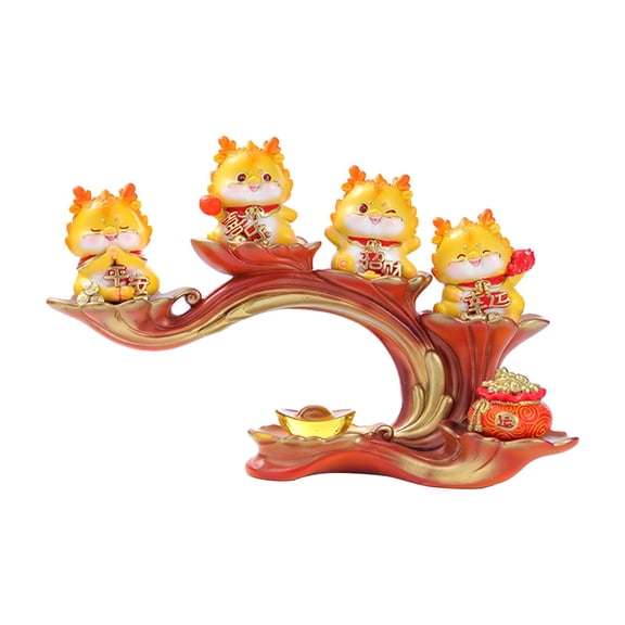 Baoblaze Dragon Figurines Dragon Year Decorative Statue Resin Table Centerpiece Desktop