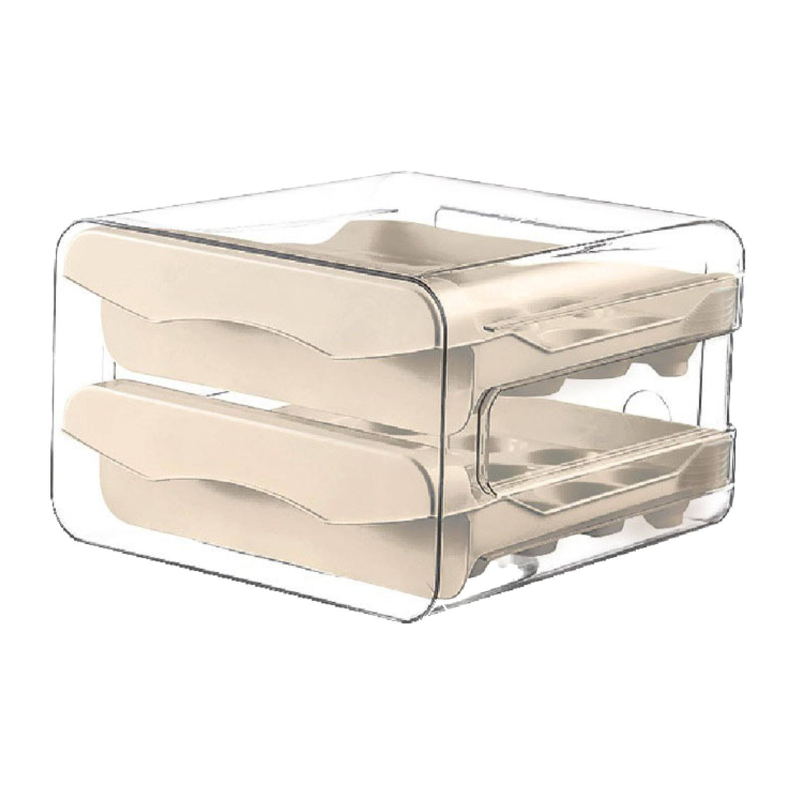Baoblaze Drawer Type Egg Container 32 Grid Egg Holder for Tabletop Fridge Supermarket