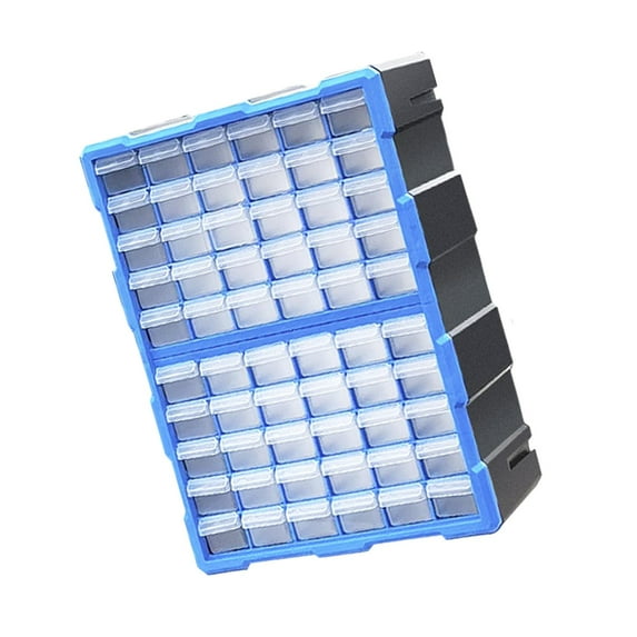 Baoblaze Drawers Storage Cabinet Container Makeup Organizer for Crafts Jewelry Screws Blue 60 Drawers