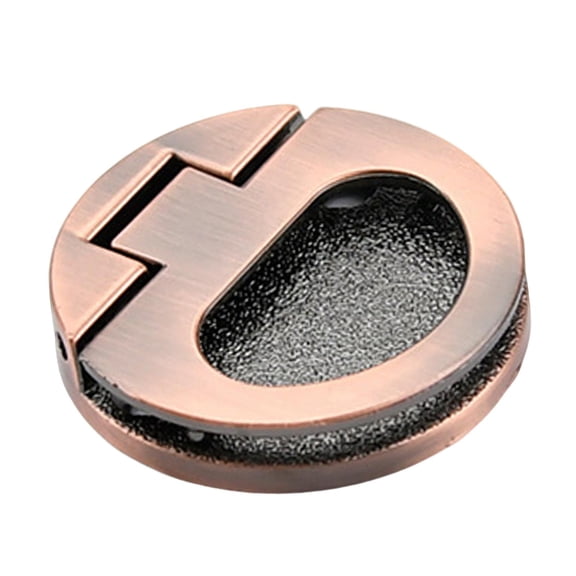 Baoblaze Easy Installation Zinc Alloy Flush Ring Pull Handle Recessed Hardware for Tatami Red Bronze