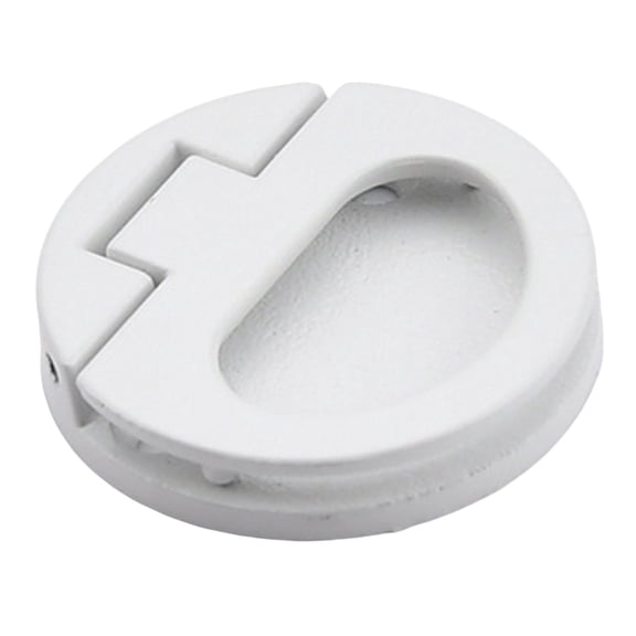 Baoblaze Easy Installation Zinc Alloy Flush Ring Pull Handle Recessed Hardware for Tatami White