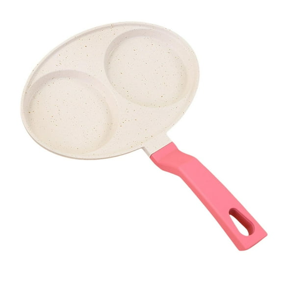 Baoblaze Egg Frying Pan Multifunction Steak Pot Cookware Breakfast Maker Nonstick Pan 2 Holes