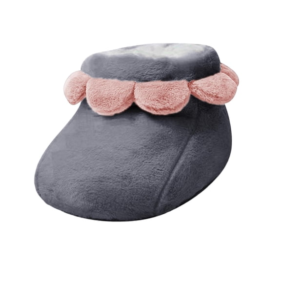 Baoblaze Electric Heated Foot Warmer Feet Warmer Boot for Study Room Office Women Men Gray