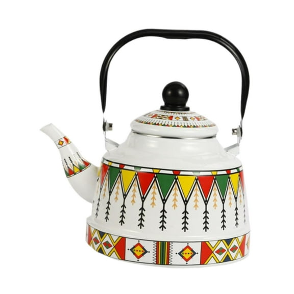 Baoblaze Enamel Kettle 1.7L Stovetop Kettle Decorative Hot Water Kettle for Tea Water A
