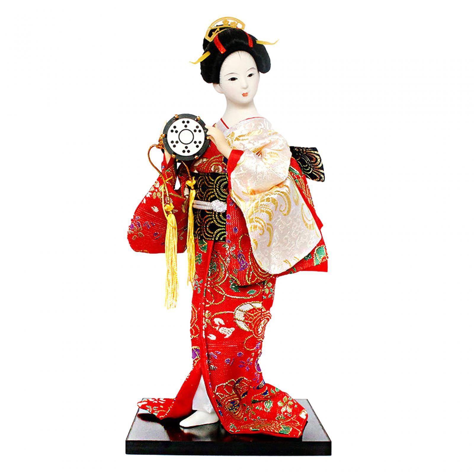 Baoblaze Ethnic Japanese Geisha Dolls 12 inch Kimono Dolls