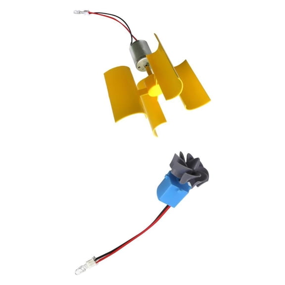 Baoblaze Fityle 2x Mini Wind Generator Wind Turbine Model Kits Teaching Tools Educational