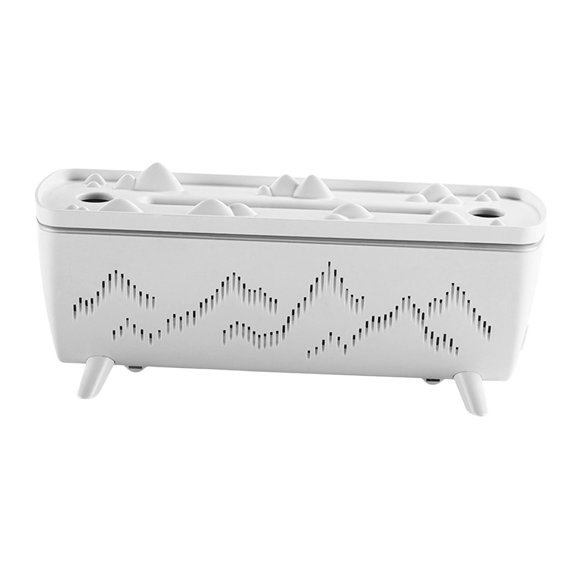 Baoblaze Flame Humidifier 2 Modes Aroma Spray Machine Essential Oil White