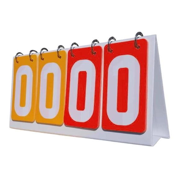 Baoblaze Flip Number Score Board Portable Multi Sports Scoreboard for Baseball Soccer Yellow Red