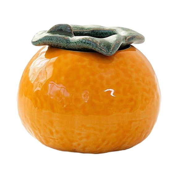 Baoblaze Flower Pot Bonsai Pot Ceramic Orange Shape, Mini,Tea Can Home Decor Cute Ceramic Small