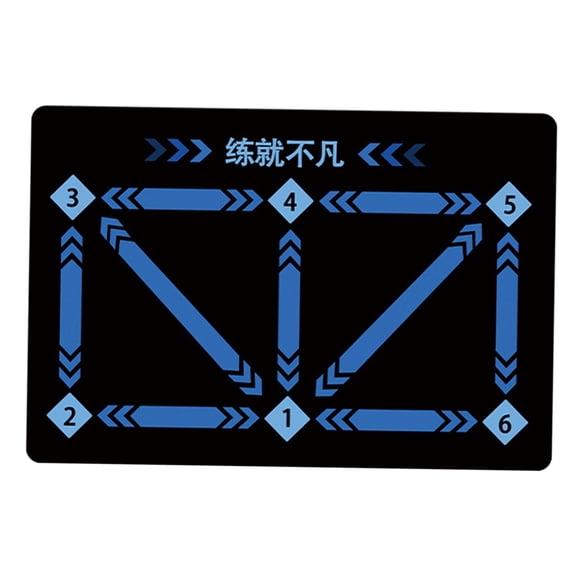 Baoblaze Football Footstep Training Mat 60x90cm Small Football Training Mat Training Pace Blue