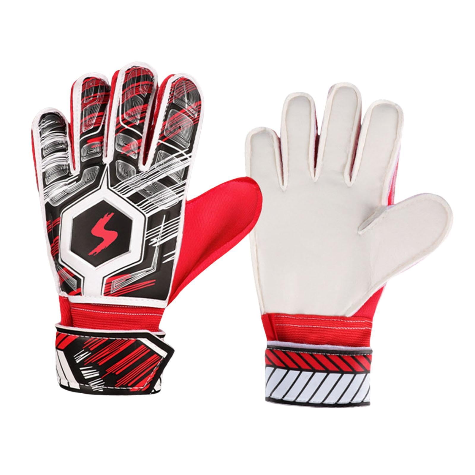 Baoblaze Football Goalkeeper Gloves Training Gloves Latex Gear Sportswear High Red Size 6