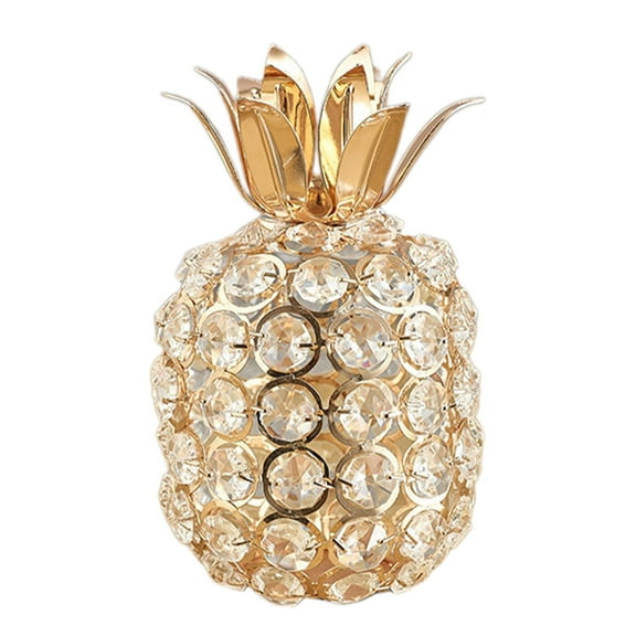 Baoblaze Fruit Statue Fine Workmanship Artificial Fruit Figurine for Cafe Kitchen Bar Pineapple Gold