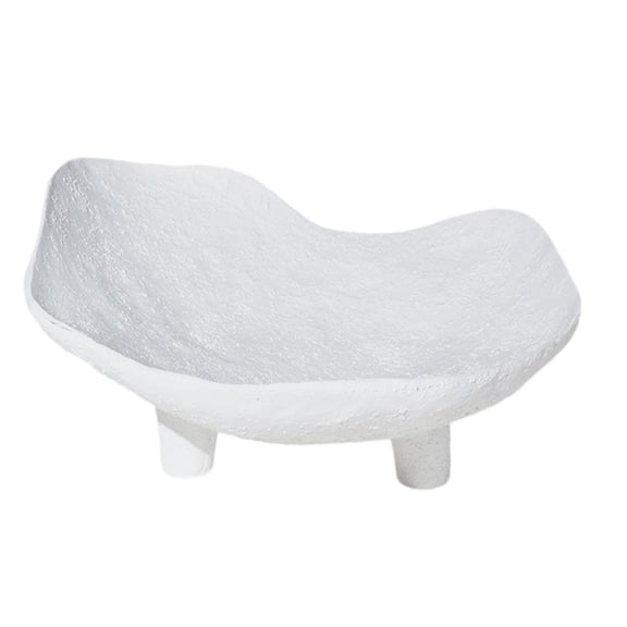 Baoblaze Fruit Tray Candy Nuts Resin Dining Table Versatile Key Bowl Dried Food Plate White